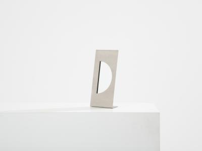 Gabriella Crespi Gabriella Crespi for Christian Dior brushed steel vanity mirror 1970