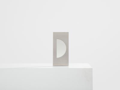 Gabriella Crespi Gabriella Crespi for Christian Dior brushed steel vanity mirror 1970