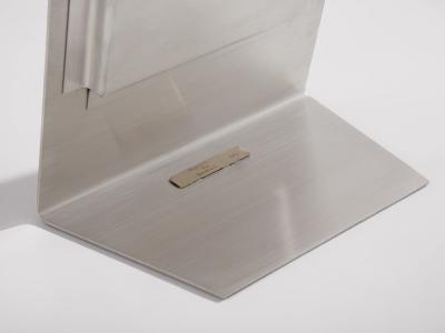 Gabriella Crespi Gabriella Crespi for Christian Dior brushed steel vanity mirror 1970