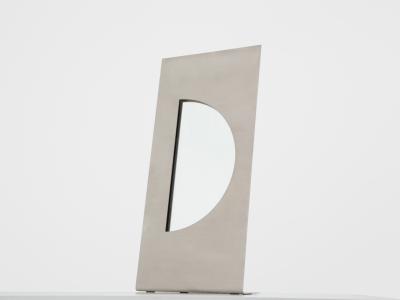 Gabriella Crespi Gabriella Crespi for Christian Dior brushed steel vanity mirror 1970