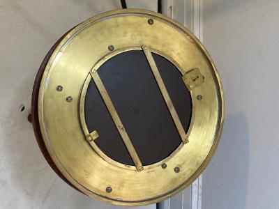 Gabriella Crespi ITALIAN MODERNIST BRASS BALL ROUND MIRROR