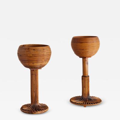 Gabriella Crespi Pair of Bamboo Plant Stands