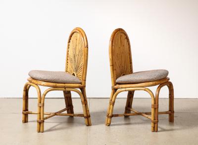 Gabriella Crespi Set of 8 Rising Sun Dining Chairs by Gabriella Crespi