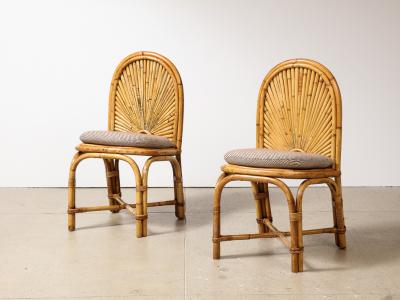 Gabriella Crespi Set of 8 Rising Sun Dining Chairs by Gabriella Crespi