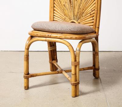 Gabriella Crespi Set of 8 Rising Sun Dining Chairs by Gabriella Crespi