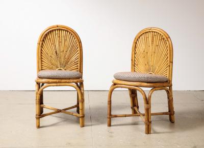 Gabriella Crespi Set of 8 Rising Sun Dining Chairs by Gabriella Crespi