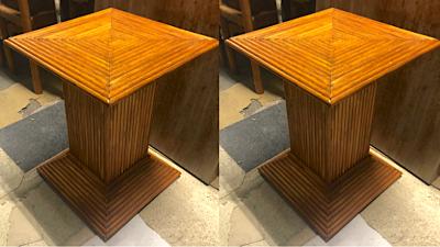 Gabriella Crespi Style of Gabriella Crespi pair of bamboo side table