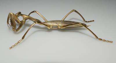 Gabriella Kiss 14K Praying Mantis Brooch by Gabriella Kiss