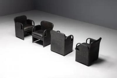 Gae Aulenti Armchairs Tlinkit by Gae Aulenti for Tecno Italy 1990s