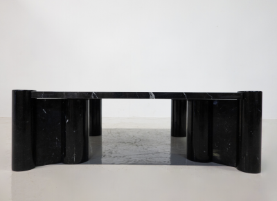 Gae Aulenti Black Marble Jumbo Coffee Table by Gae Aulenti for Knoll Inc 1960s