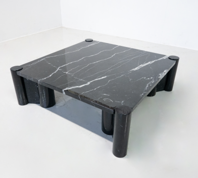 Gae Aulenti Black Marble Jumbo Coffee Table by Gae Aulenti for Knoll Inc 1960s