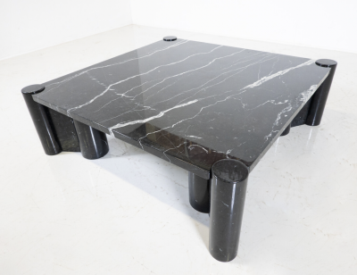 Gae Aulenti Black Marble Jumbo Coffee Table by Gae Aulenti for Knoll Inc 1960s