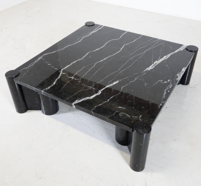 Gae Aulenti Black Marble Jumbo Coffee Table by Gae Aulenti for Knoll Inc 1960s