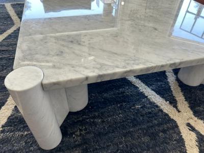 Gae Aulenti Gae Aulenti Jumbo Carrara Marble Coffee Table Italy 1970S