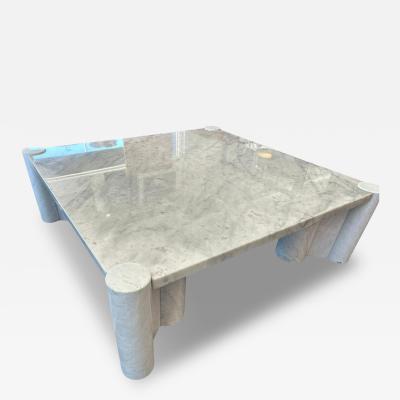 Gae Aulenti Gae Aulenti Jumbo Carrara Marble Coffee Table Italy 1970S