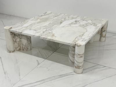 Gae Aulenti Gae Aulenti Jumbo Coffee Table Arabescato Marble Knoll 1960s