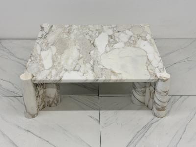 Gae Aulenti Gae Aulenti Jumbo Coffee Table Arabescato Marble Knoll 1960s