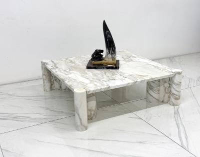 Gae Aulenti Gae Aulenti Jumbo Coffee Table Arabescato Marble Knoll 1960s