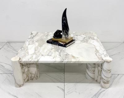 Gae Aulenti Gae Aulenti Jumbo Coffee Table Arabescato Marble Knoll 1960s
