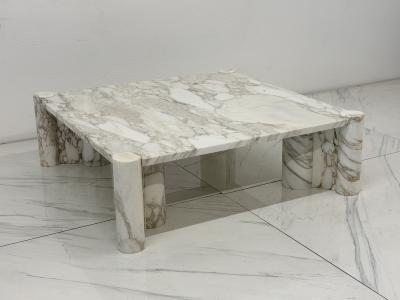 Gae Aulenti Gae Aulenti Jumbo Coffee Table Arabescato Marble Knoll 1960s