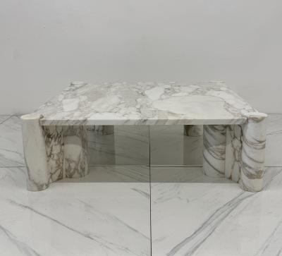 Gae Aulenti Gae Aulenti Jumbo Coffee Table Arabescato Marble Knoll 1960s