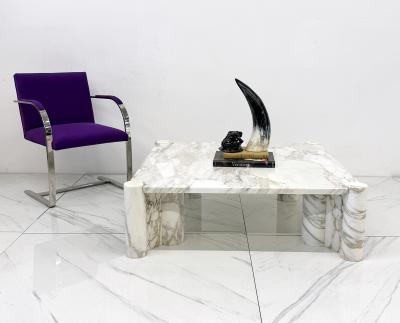 Gae Aulenti Gae Aulenti Jumbo Coffee Table Arabescato Marble Knoll 1960s
