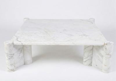 Gae Aulenti Gae Aulenti Jumbo Marble Coffee Table for Knoll International Italy 1970