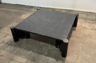 Gae Aulenti Gae Aulenti for Knoll Jumbo Black Marble Coffee Table Italy 1960s