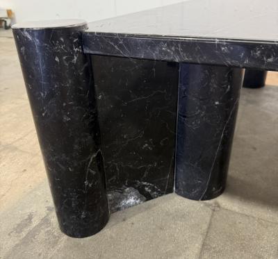 Gae Aulenti Gae Aulenti for Knoll Jumbo Black Marble Coffee Table Italy 1960s