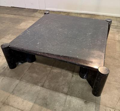 Gae Aulenti Gae Aulenti for Knoll Jumbo Black Marble Coffee Table Italy 1960s