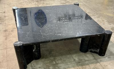 Gae Aulenti Gae Aulenti for Knoll Jumbo Black Marble Coffee Table Italy 1960s