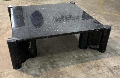 Gae Aulenti Gae Aulenti for Knoll Jumbo Black Marble Coffee Table Italy 1960s