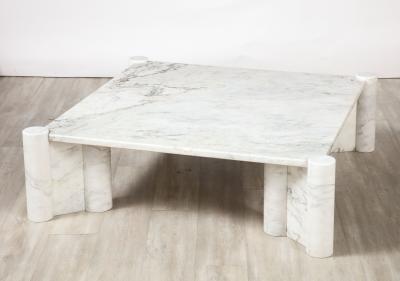Gae Aulenti Gae Aulenti for Knoll Jumbo Carrara Marble Coffee Table Italy circa 1964