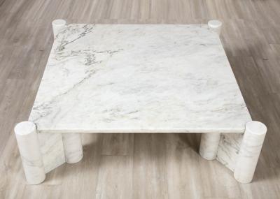 Gae Aulenti Gae Aulenti for Knoll Jumbo Carrara Marble Coffee Table Italy circa 1964