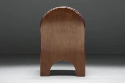 Gae Aulenti Pair of Arcata Easy Chairs by Gae Aulenti Walnut and Burgundy Leather 1968
