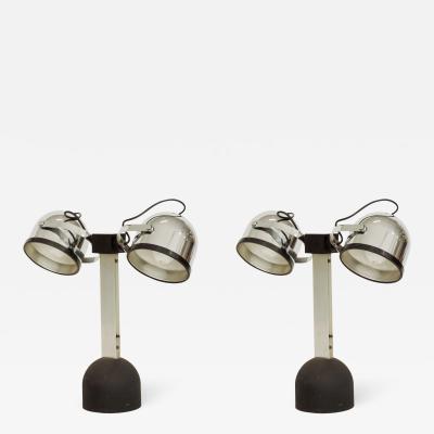 Gae Aulenti Pair of Gae Aulenti Livio Castiglioni Trepi Table Lamps for Stilnovo 1972