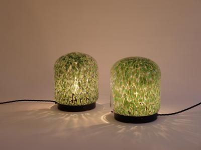 Gae Aulenti Pair of Gae Aulenti Neverrino table lamps for Vistosi Italy c1960