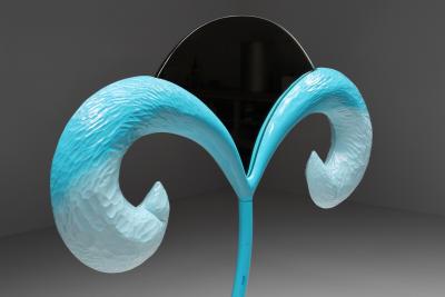 Gaetano Pesce Postmodern Standing Mirror 1970s