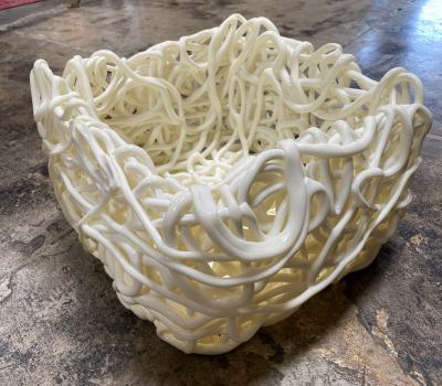 Gaetano Pesce Senzafine Soft Resin Basket by Gateano Pesce