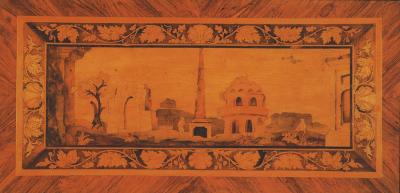 Gaetano Renoldi An Inlaid and Veneered Wood Neoclassic Card Table