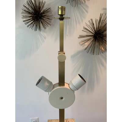 Gaetano Sciolari 1960s Sciolari Travertine Table Lamp