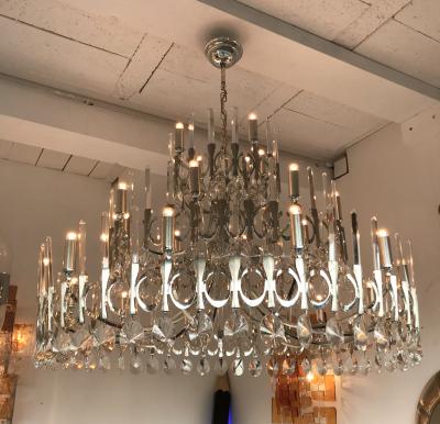 Gaetano Sciolari Chandelier Ovali by Sciolari Italy 1970s