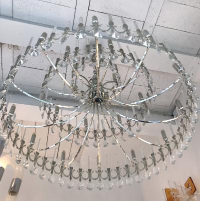 Gaetano Sciolari Chandelier Ovali by Sciolari Italy 1970s