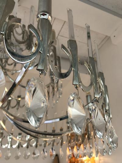 Gaetano Sciolari Chandelier Ovali by Sciolari Italy 1970s