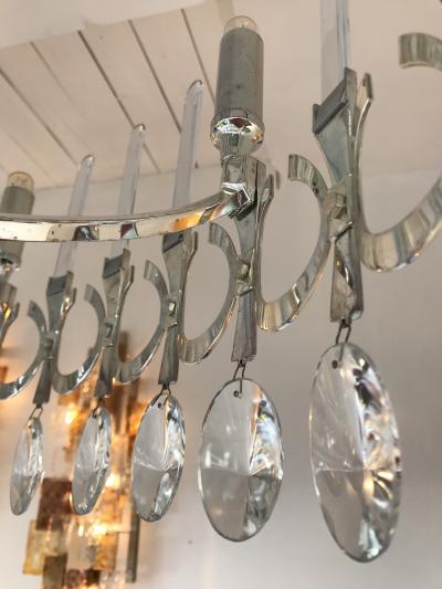 Gaetano Sciolari Chandelier Ovali by Sciolari Italy 1970s