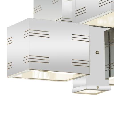 Gaetano Sciolari Cubist Chrome Chandelier 1960s