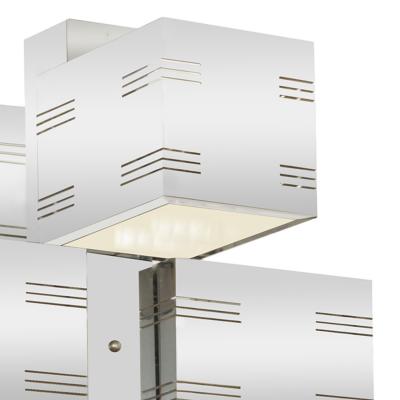 Gaetano Sciolari Cubist Chrome Chandelier 1960s