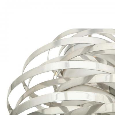 Gaetano Sciolari Cyclone Chandelier Pendant Lamp Chrome Silver Aluminum