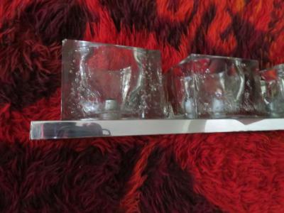 Gaetano Sciolari Fantastic Gaetano Sciolari Ice Cube Wall Light Fixture Mid Century Modern