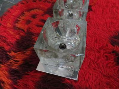 Gaetano Sciolari Fantastic Gaetano Sciolari Ice Cube Wall Light Fixture Mid Century Modern